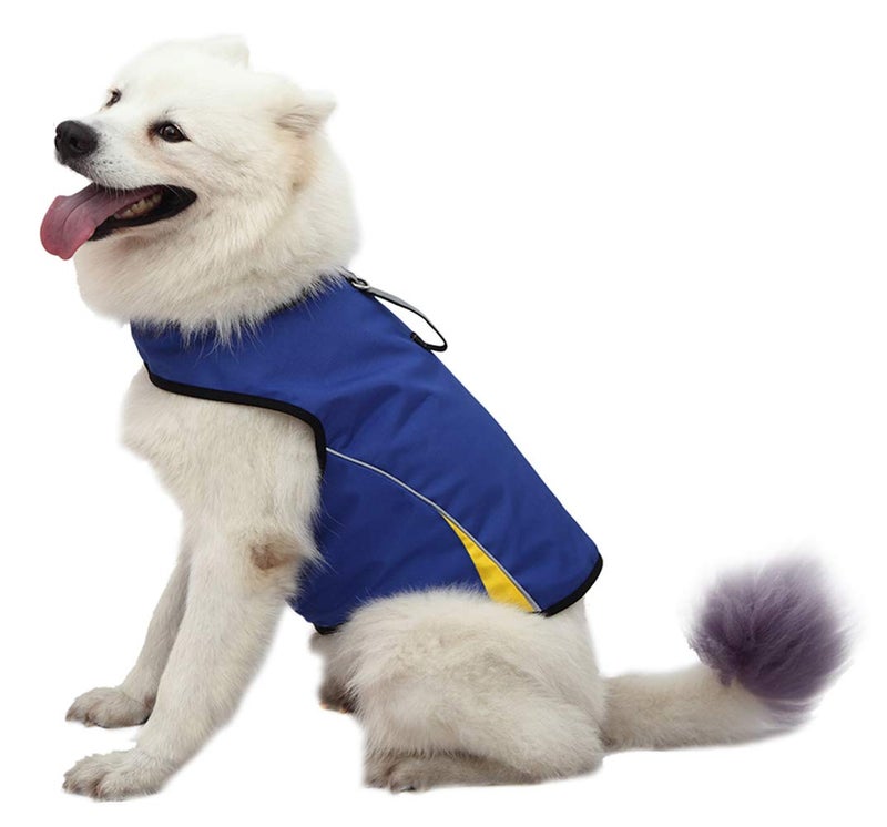 WINBATE Dog Anxiety Jacket- Keep Calmig Vest Thunder Coat with D-Ring and Training Handle for Large Dogs(Blue) - Image 1